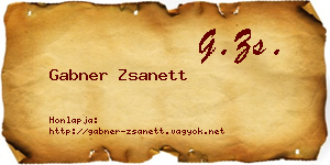 Gabner Zsanett névjegykártya